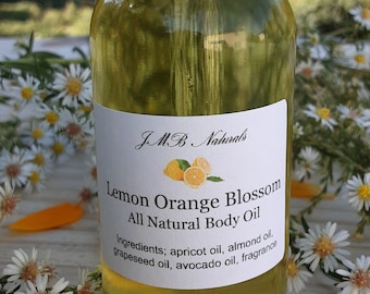 Lemon Orange Blossom Body Oil: Natural Moisturizing Skincare