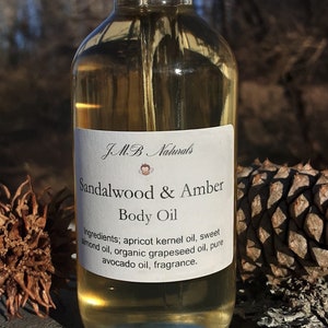 Sandalwood & Amber Body Oil | Luxury Body Oil| Body Oil for Men