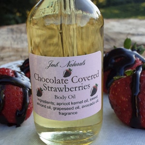 Chocolate Covered Strawberries-Body Oil -Valentines Gifts