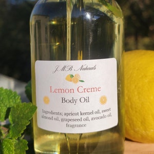 Lemon Creme Body Oil| Natural Skincare| Gift