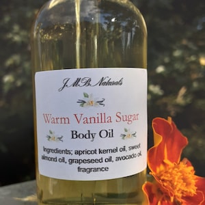 Warm Sugar Vanilla Body Oil| Natural Skincare| Spa Gift| Vegan