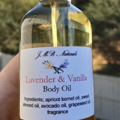 Lavender & Vanilla Body Oil Etsy
