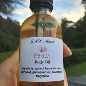 Peony Body Oil| Natural Skincare| gift for her
