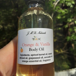 Orange and Vanilla Body Oil| All Natural