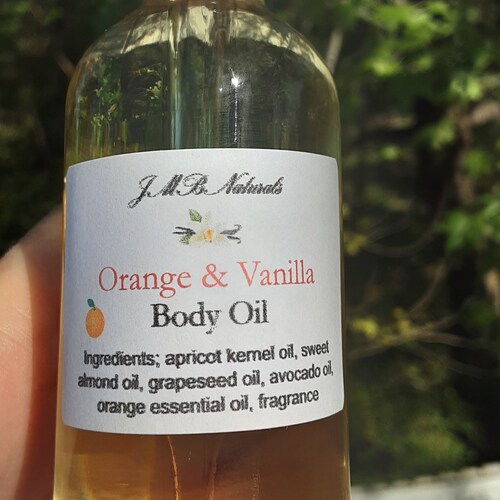 Natural Sweet Vanilla Body Oil Etsy
