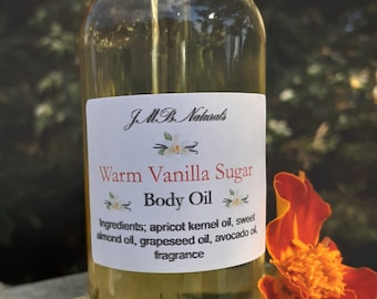 Warm Sugar Vanilla Body Oil| Natural Skincare| Spa Gift| Vegan