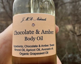 Chocolate Amber Body Oil: Natural Vegan Skincare