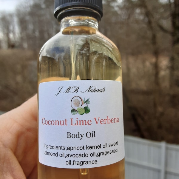 Coconut Lime Verbena Body Oil - Luxury Body Oil