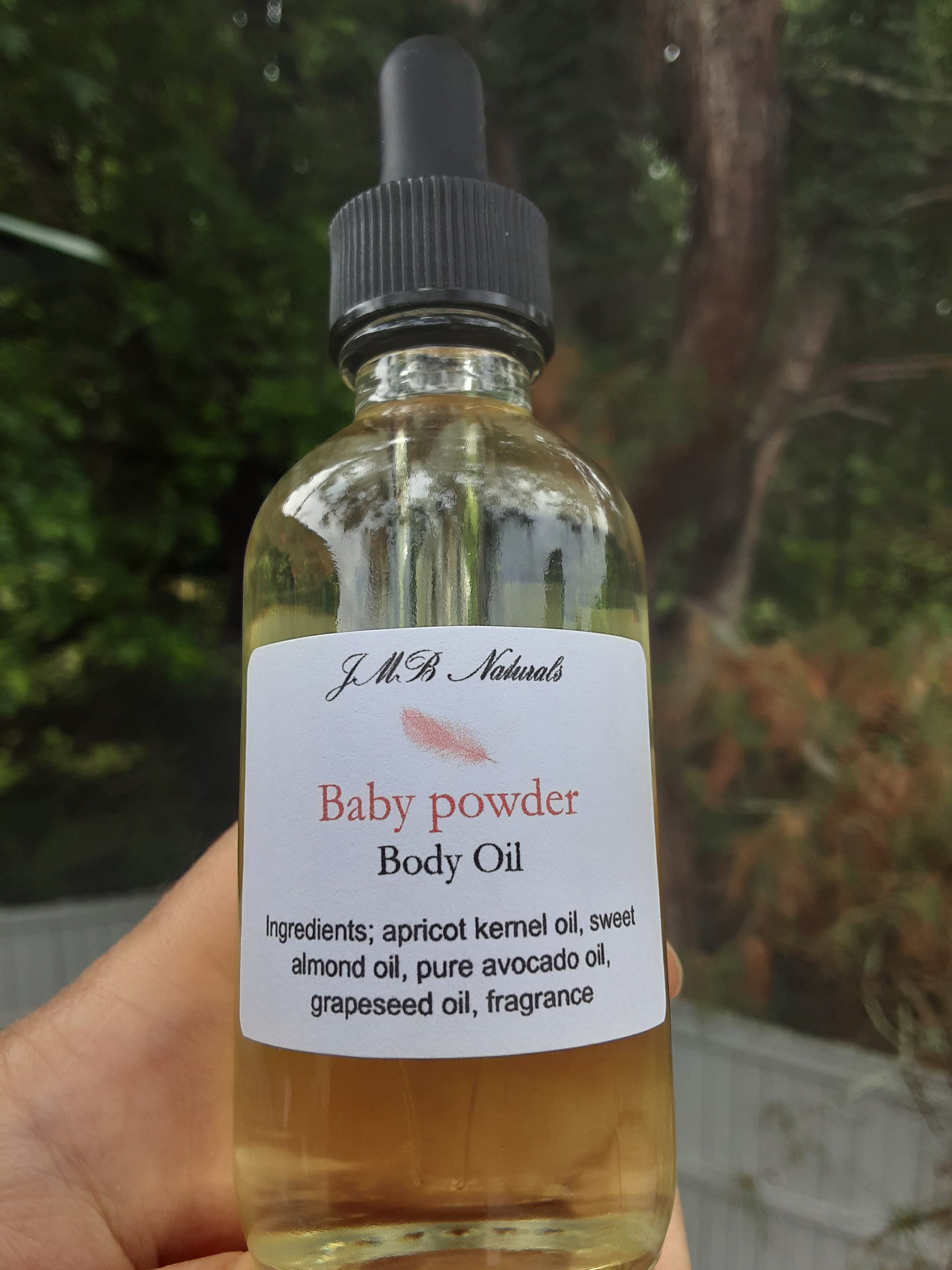 Baby Powder Body Oil Etsy