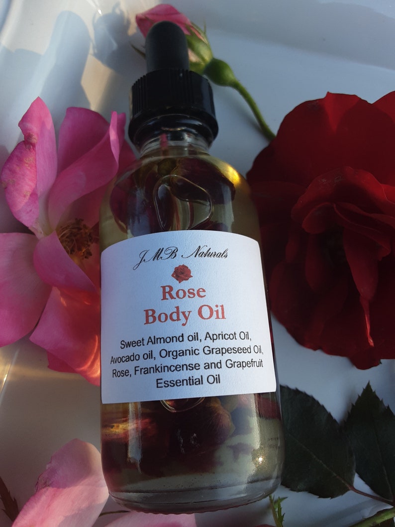 Natural Rose Body Oil Infused Body Oil Etsy