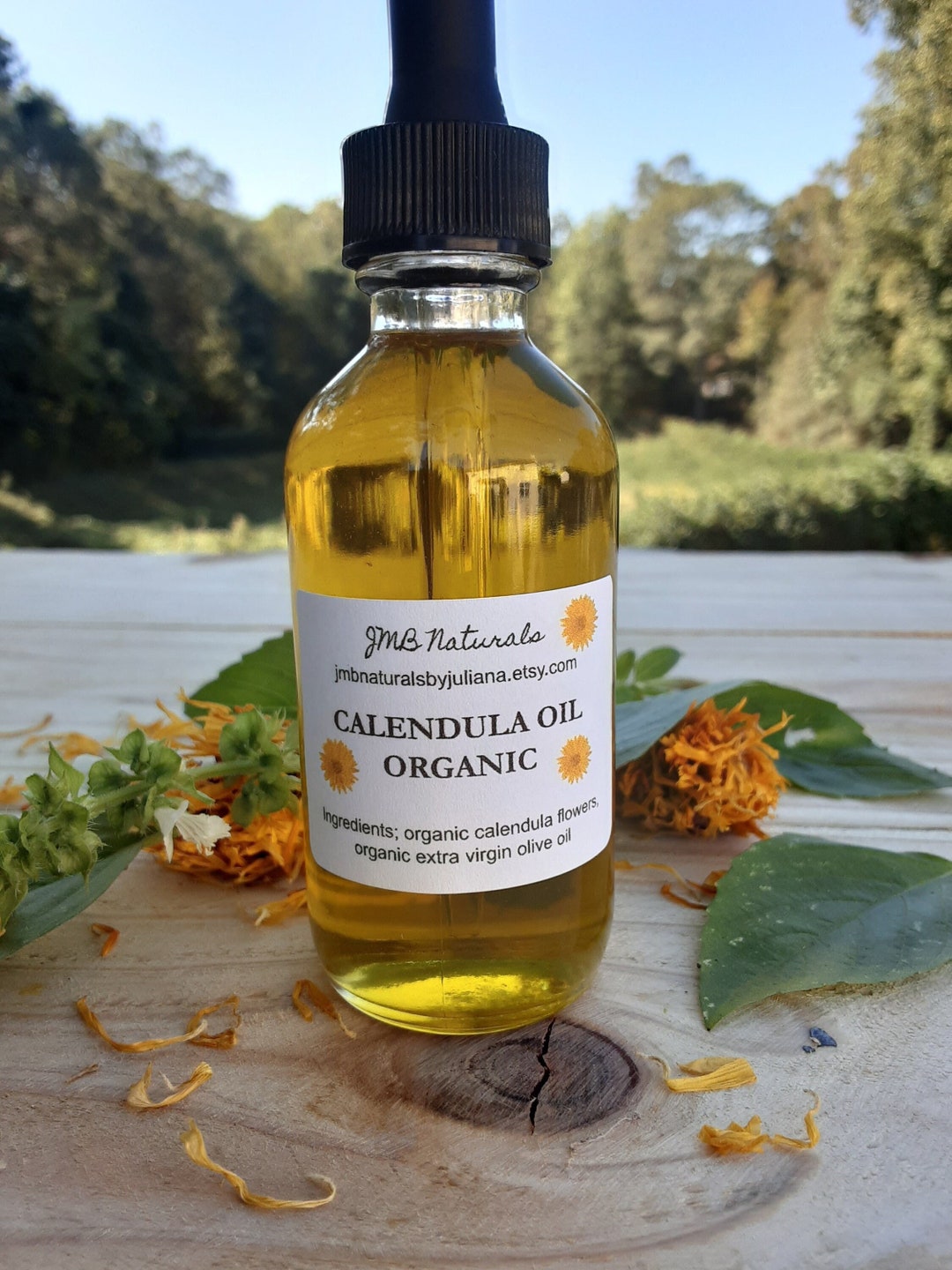 Pure Organic Calendula Oil (2oz/4oz Glass Bottles) - Etsy
