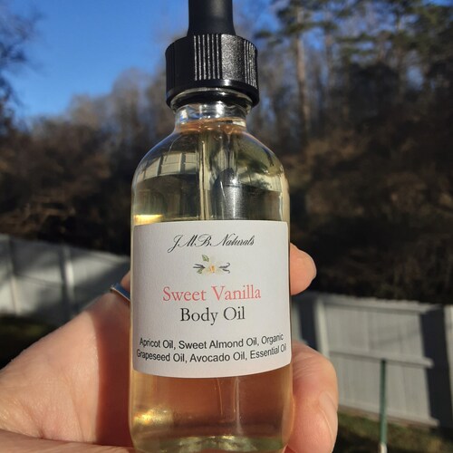 Vanilla Cinnamon Scented Body Oil Natural Body Oil for Dry Etsy