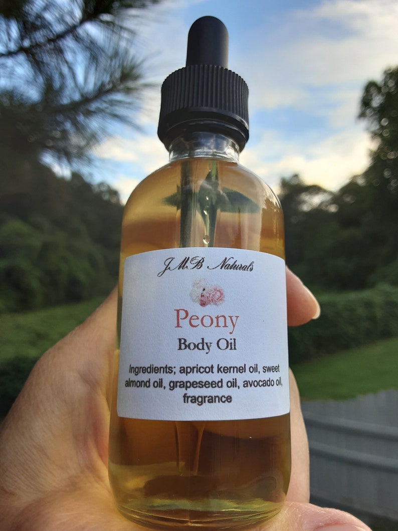 Peony Body Oil Luxury Body Oil Etsy