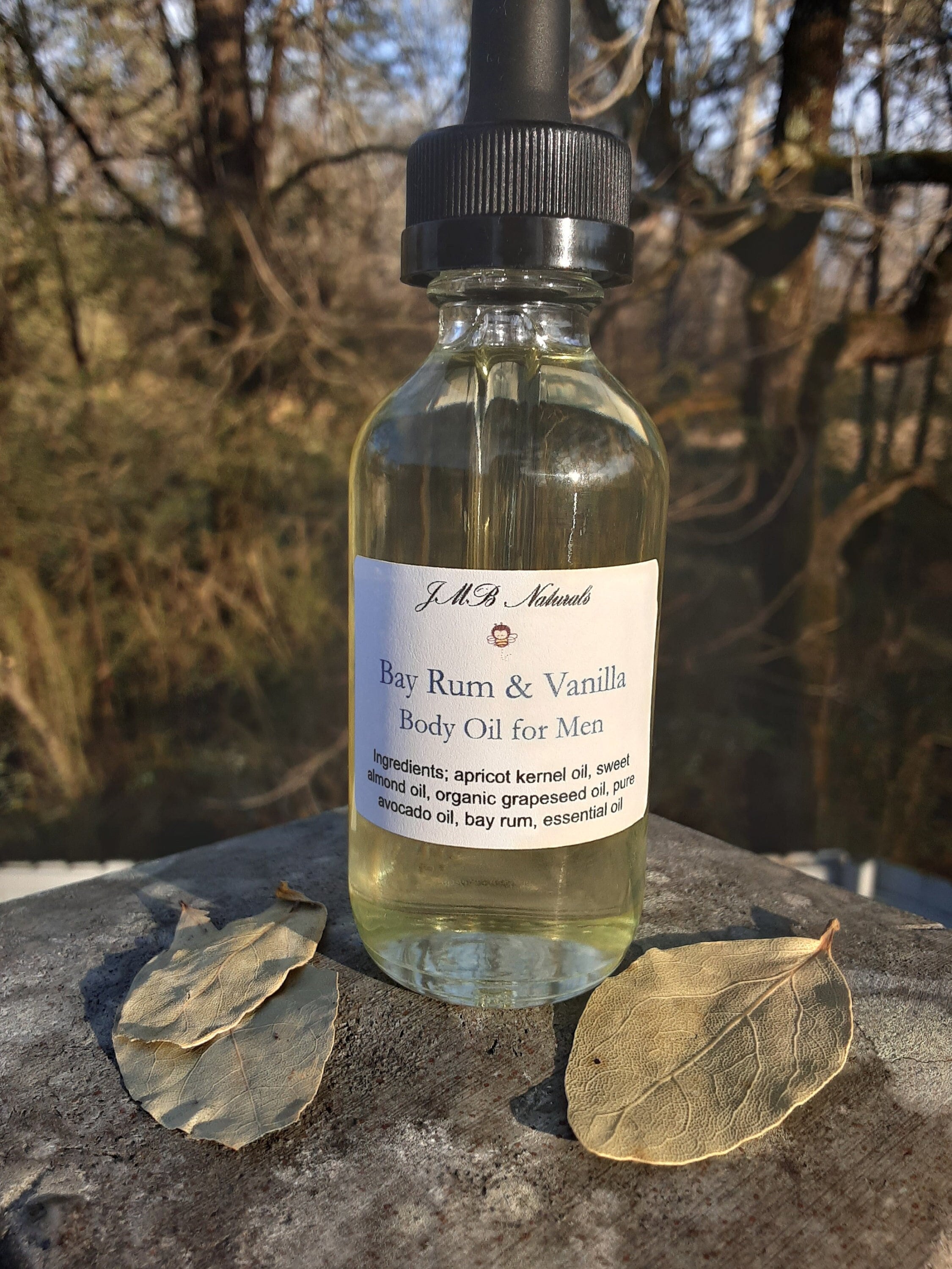 Bay Rum & Vanilla Body Oil for Men