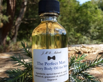 Romantic Body Oil for Men | Natural Moisturizing Skincare (2oz/4oz