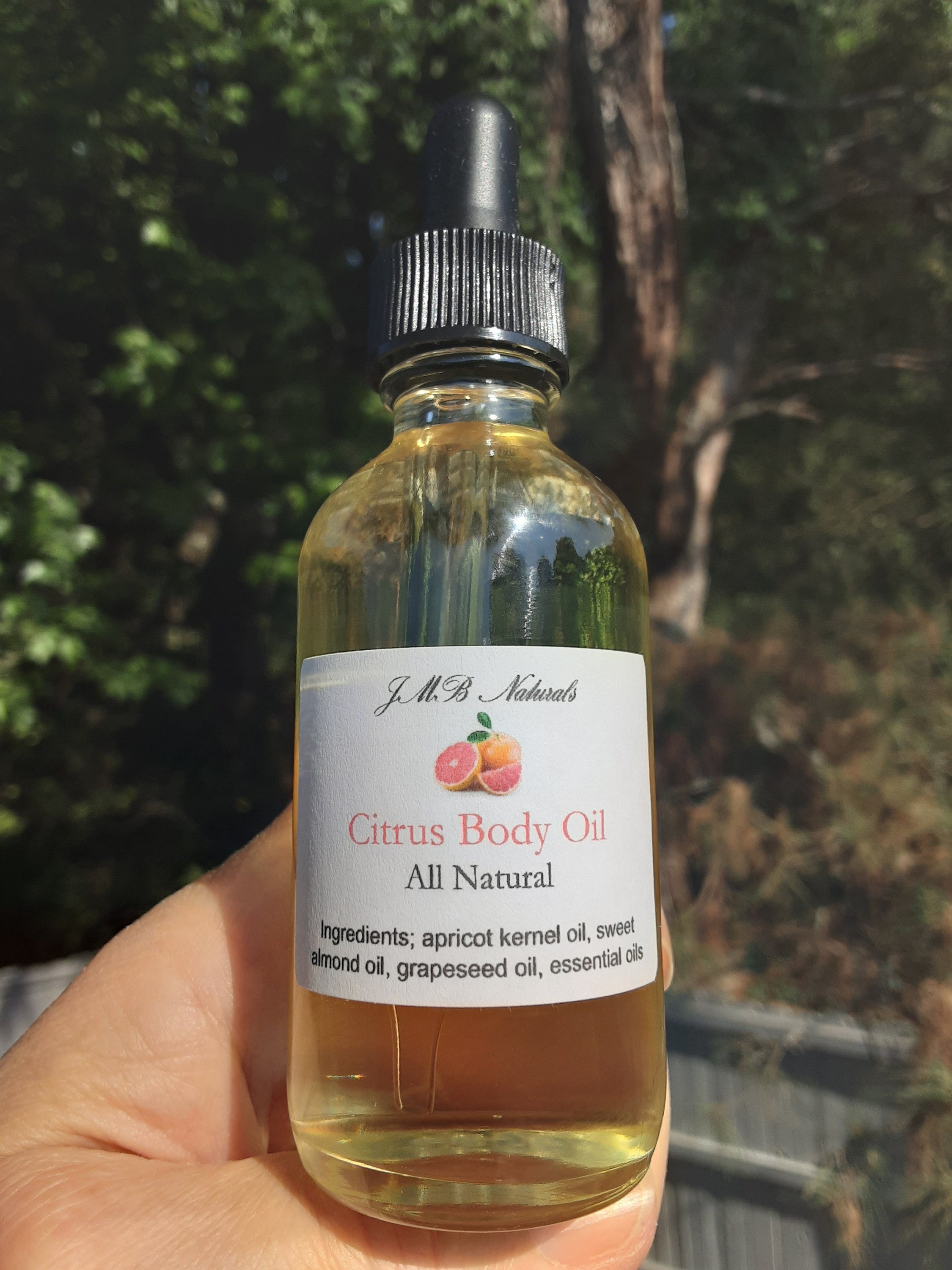 Natural Citrus Body Oil Massage Oil - Etsy