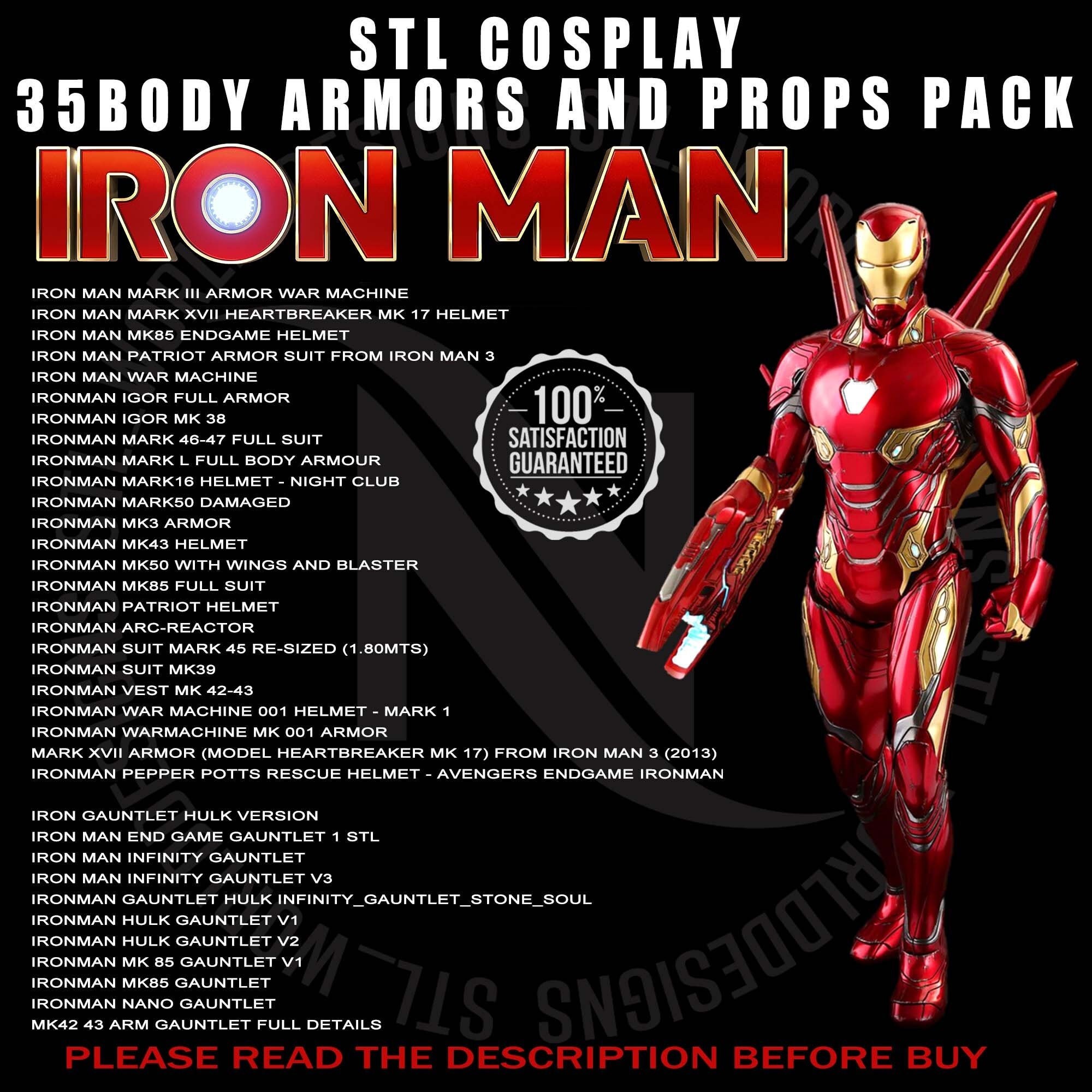 cosplay 3d printable high quality iron man stl pack 35 body etsy ireland