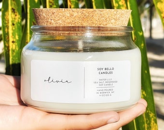 Olivia-Soy Wax Candle-9oz-Luxury Candle-Free Shipping