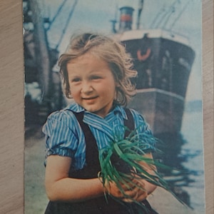 Postal soviética sin usar, 1967, Esperando a mi papá, Niña, Marinero, Barco, Mar, Niños, Padres, Moscú, Tarjeta vintage de la URSS, Tarjeta de los años 60