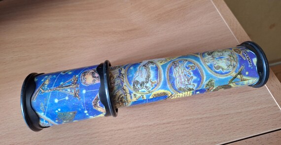 Small kids Kaleidoscope, Vintage toy, Gift for child, Retro décor, Children entertainment