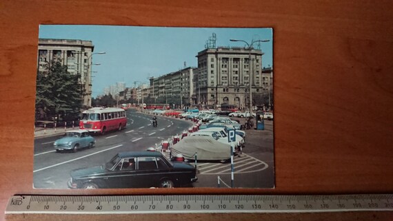 Carte postale vintage de Varsovie : rue Marszalkowska Carte postale vintage de Varsovie : rue Marszalkowska