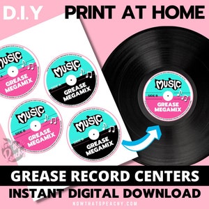 Vintage Record Labels 3.5 Inch Print at Home 50s Party - Etsy ...