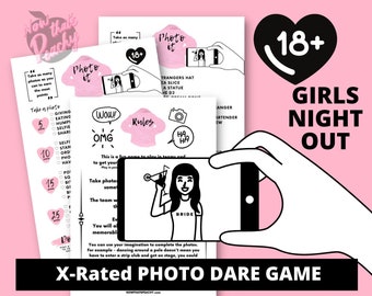 Hen Night Party Game Girls Night Out Fun Drinking Game DARES APRON Pink & Black Hen Night Party Game Girls Night Out Fun Drinking Game DARES APRON Pink & Black