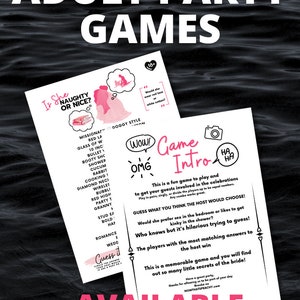Naughty Sketch SEX PICTIONARY Card Game Printable Instant Download 18