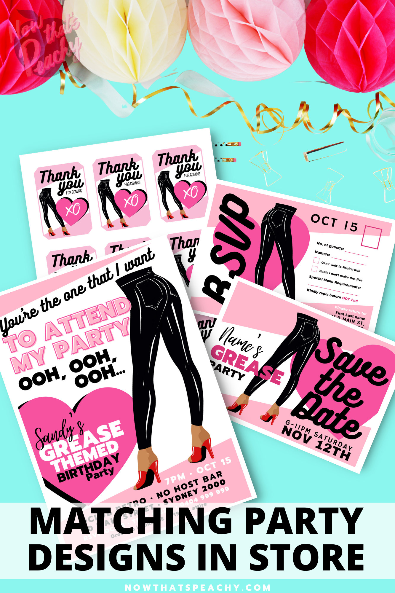 Grease Theme Charades Game PRINTABLE Grease Birthday Party Etsy Australia
