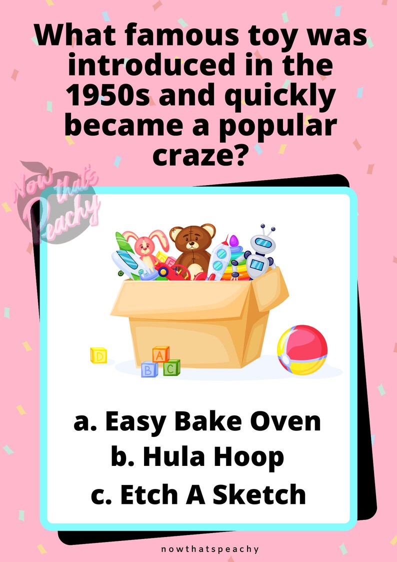DINER 1950's Trivia Quiz Game Party PRINTABLE, for Rock'n'roll Soda Pop