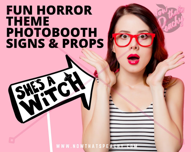 HORROR PROPS Photo Booth PRINTABLES Signs Cult Movie Cartoon Etsy