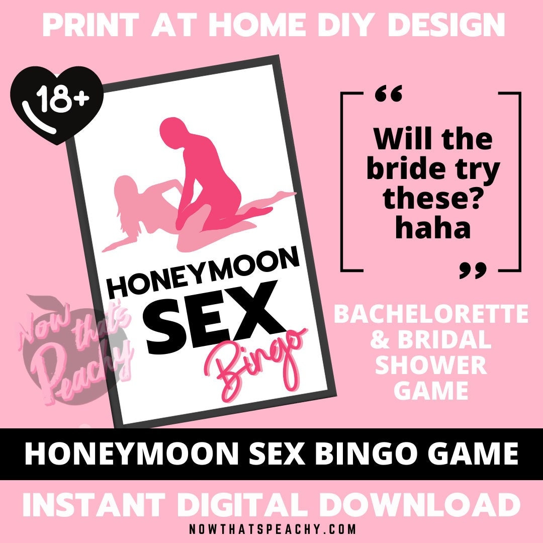 Honeymoon SEX Position BINGO Game Printable Download picture image