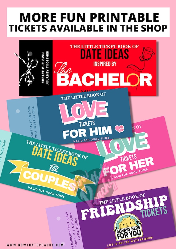 SEX Acts TICKET Voucher Book Printable Download Valentines