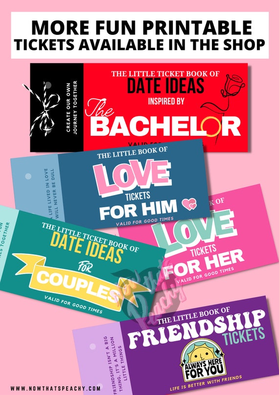 SEX Acts TICKET Voucher Book Printable Download Valentines