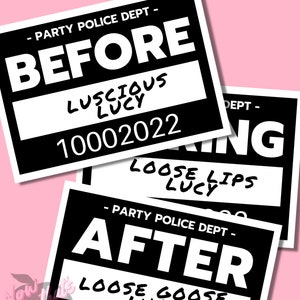 Before During After MUGSHOT Photo Booth PRINTABLES Police Crime Lineup ...