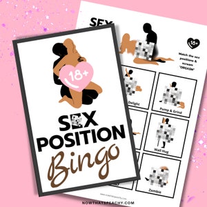 Sex Position BINGO Spiel Printable Ladies Night Download Bachelorette Hen Parties Bride to be Quiz Karte frech lustig schmutzig Party Reifen 18+