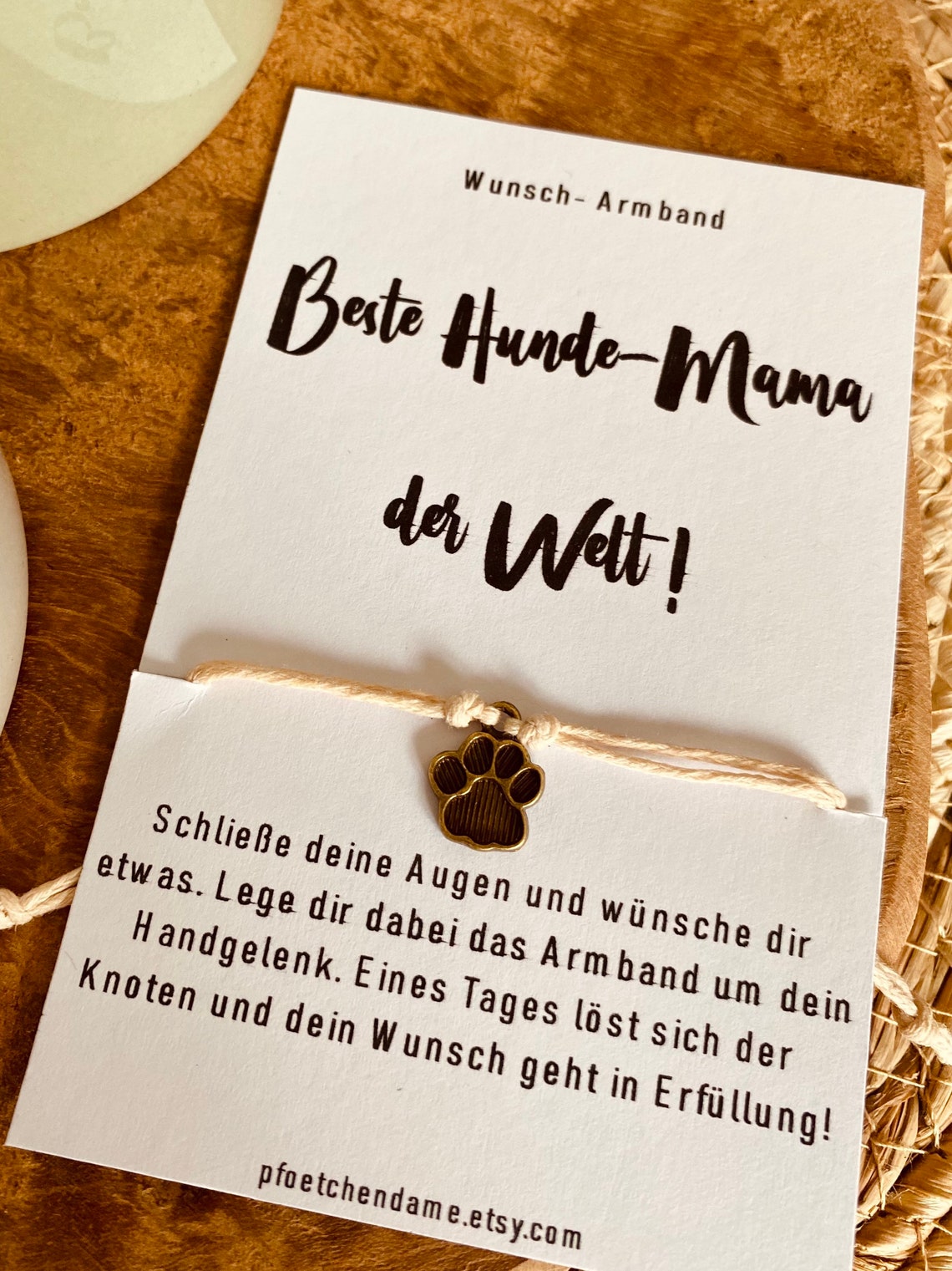 Wunscharmband beste Hundemama DOG MOM Geschenk für  Etsy