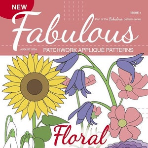 Patrones de apliques de patchwork con flores