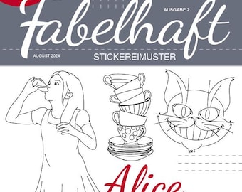 Alice im Wunderland-Stickvorlagen