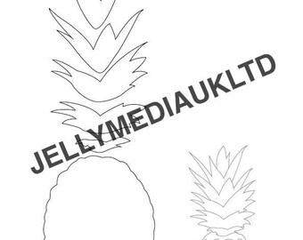 Pineapple. Papercraft, download, tropical, beach, exotic, holiday, pineapple, cocktail, bikini