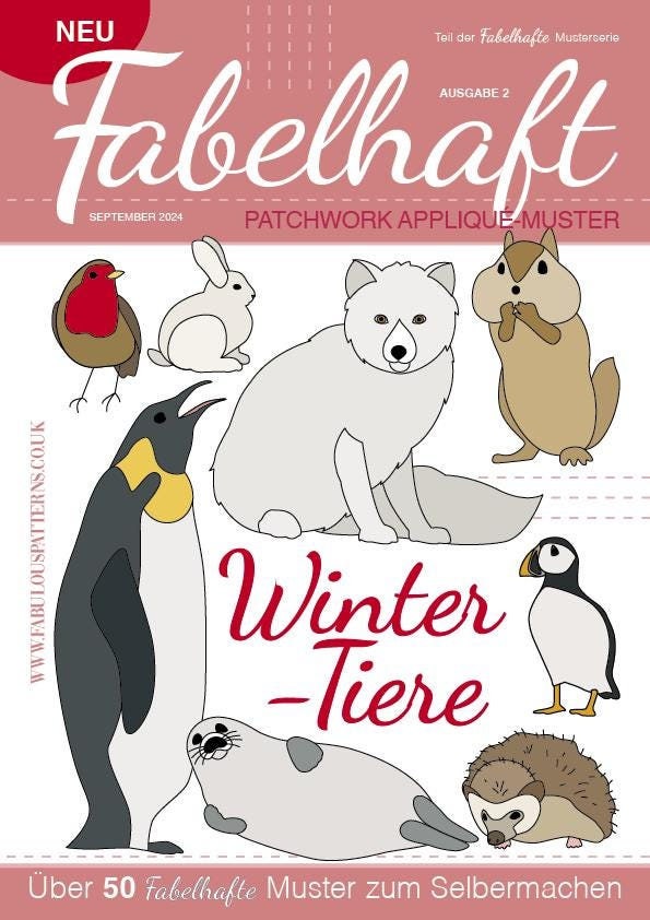 Winter-Tiere-Patchwork-Applikationsmuster