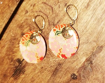 Earrings - Japanese resin paper