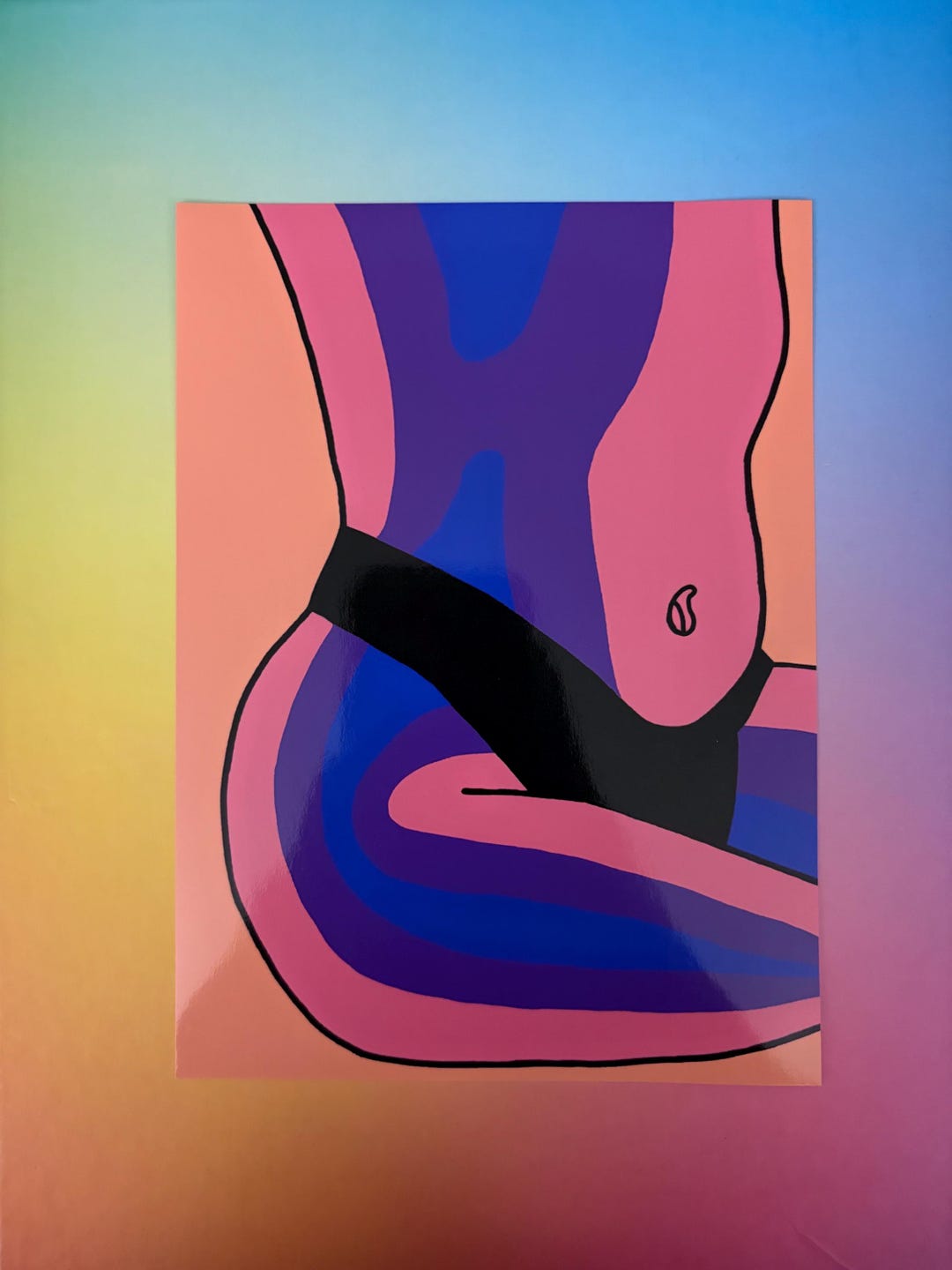 Bisexual Thermal Print, Bisexual Body Art Print - Etsy
