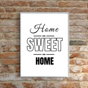 Instant Download Home sweet home Wall Art, Printable Wall art, Entrance decor, Entryway Wall art, Sweet home Sign, Housewarming gift