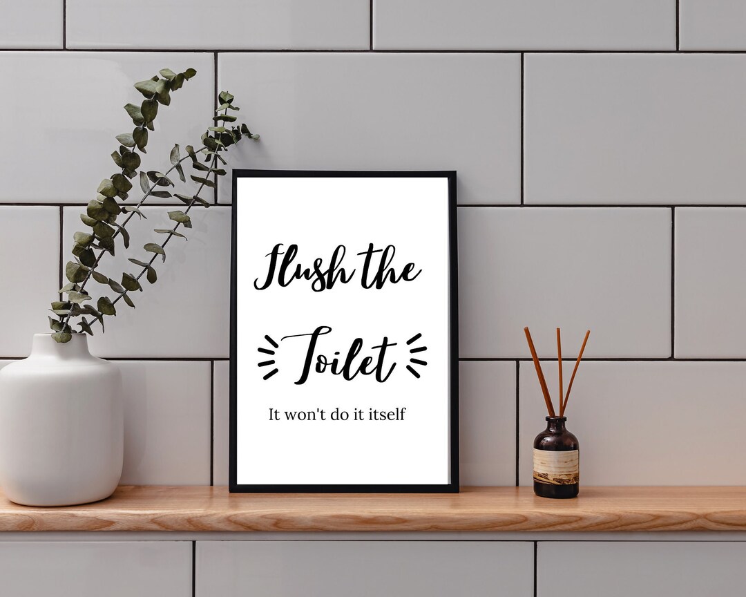 Instant Download Bathroom Wall Print, Printable Bathroom Funny Print ...