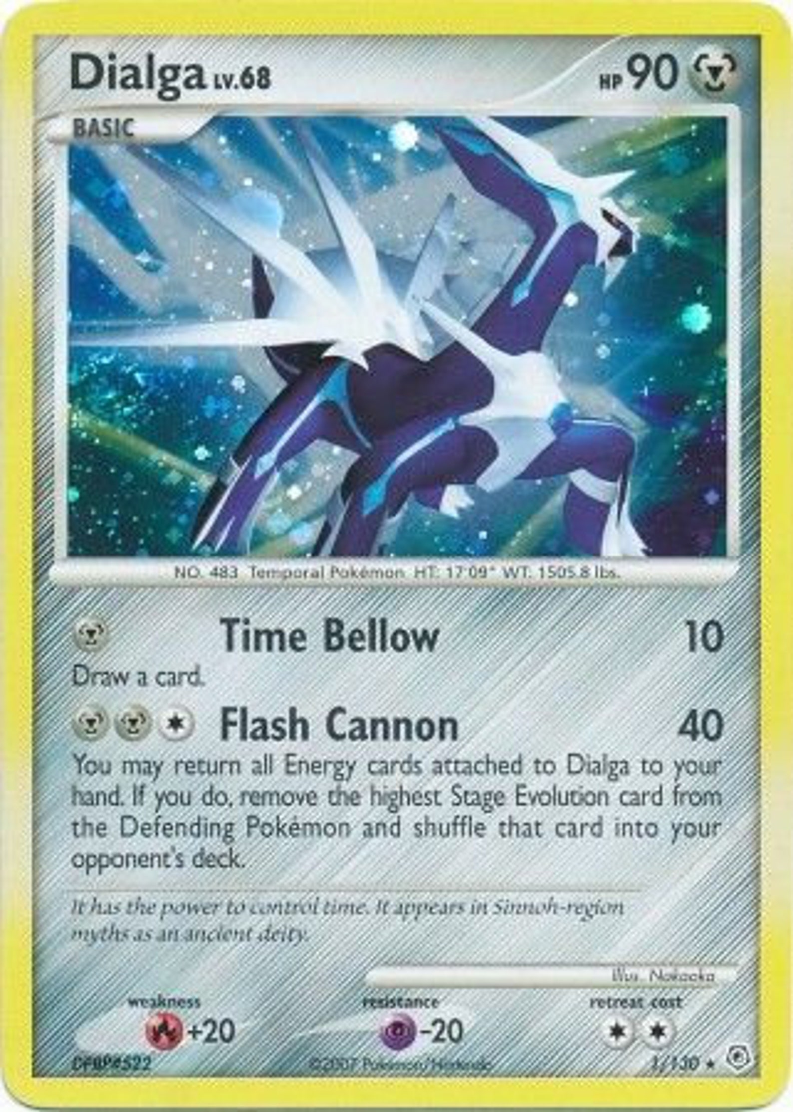 Dialga 1/130 Holo Rare Diamond & Pearl Base Set Etsy