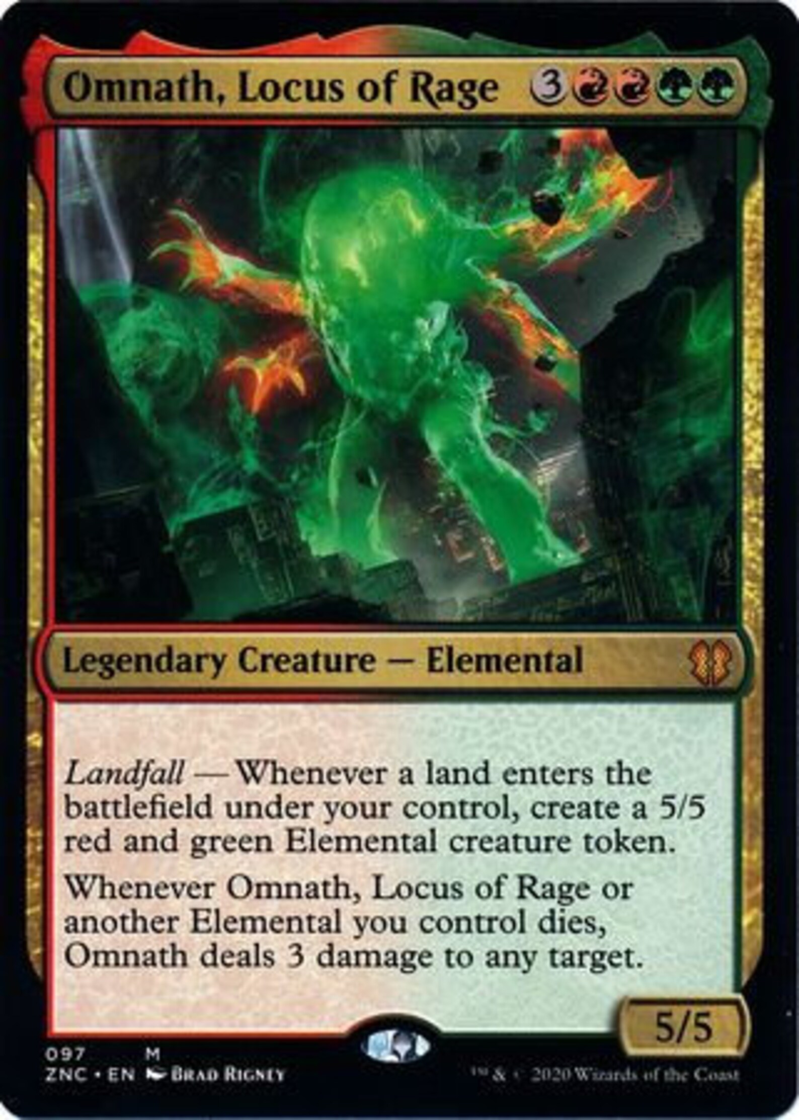 Omnath Locus of Rage 097 Zendikar Rising Commander Singles Etsy