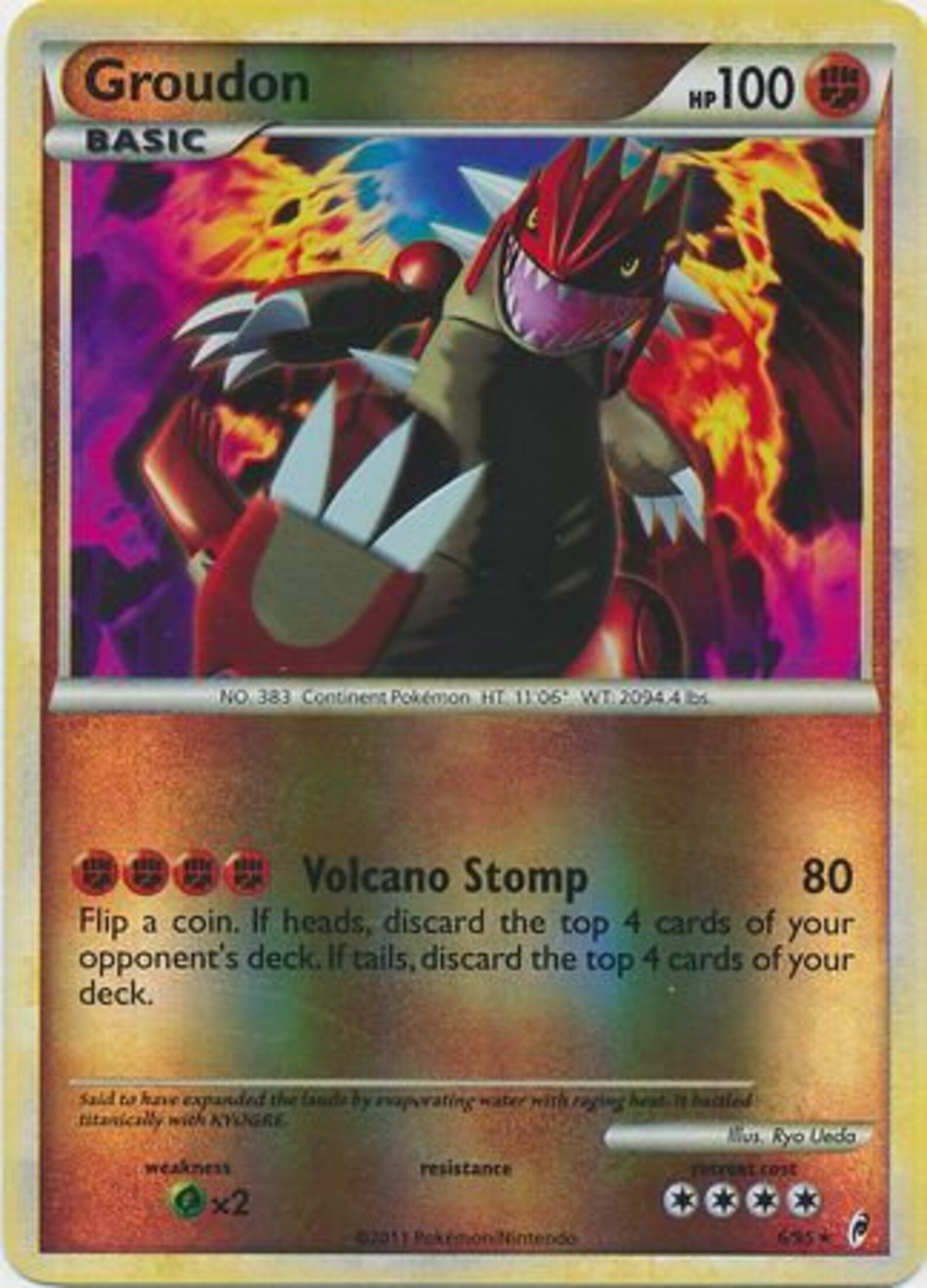 Groudon 6/95 Holo Rare Reverse Holo Call of Legends Etsy