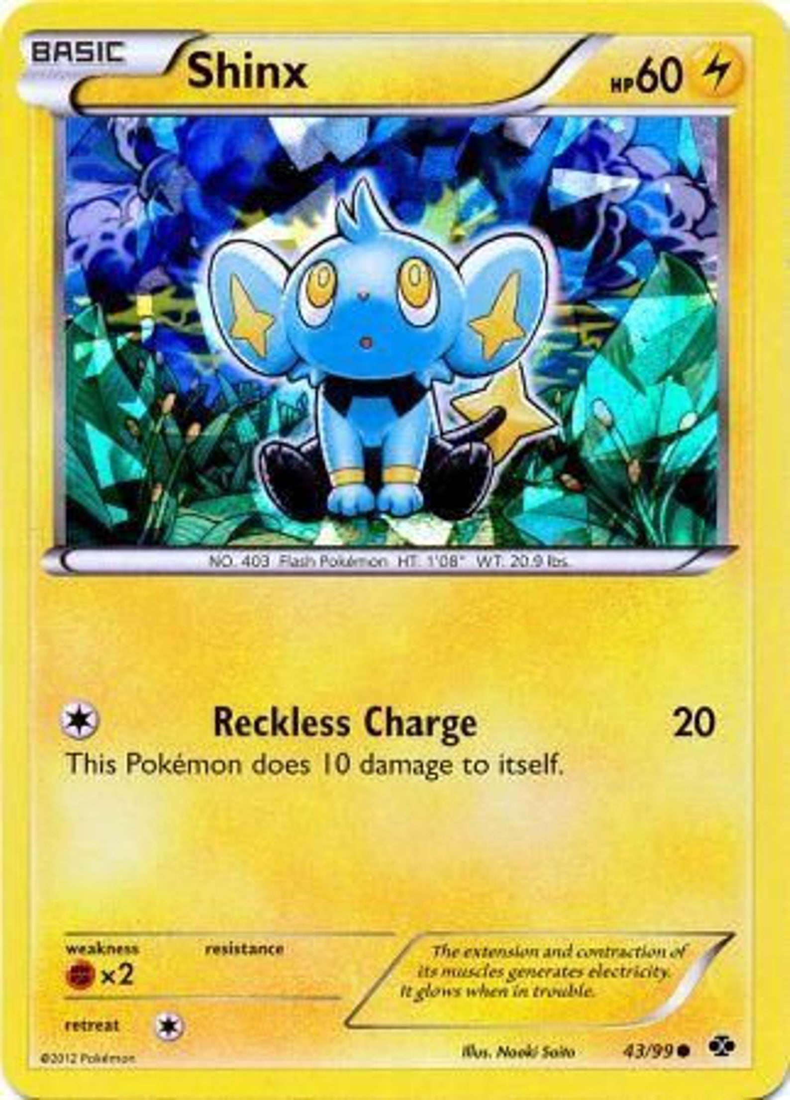 Shinx 43/99 Shattered Holo Rare Pokemon Theme Deck Etsy