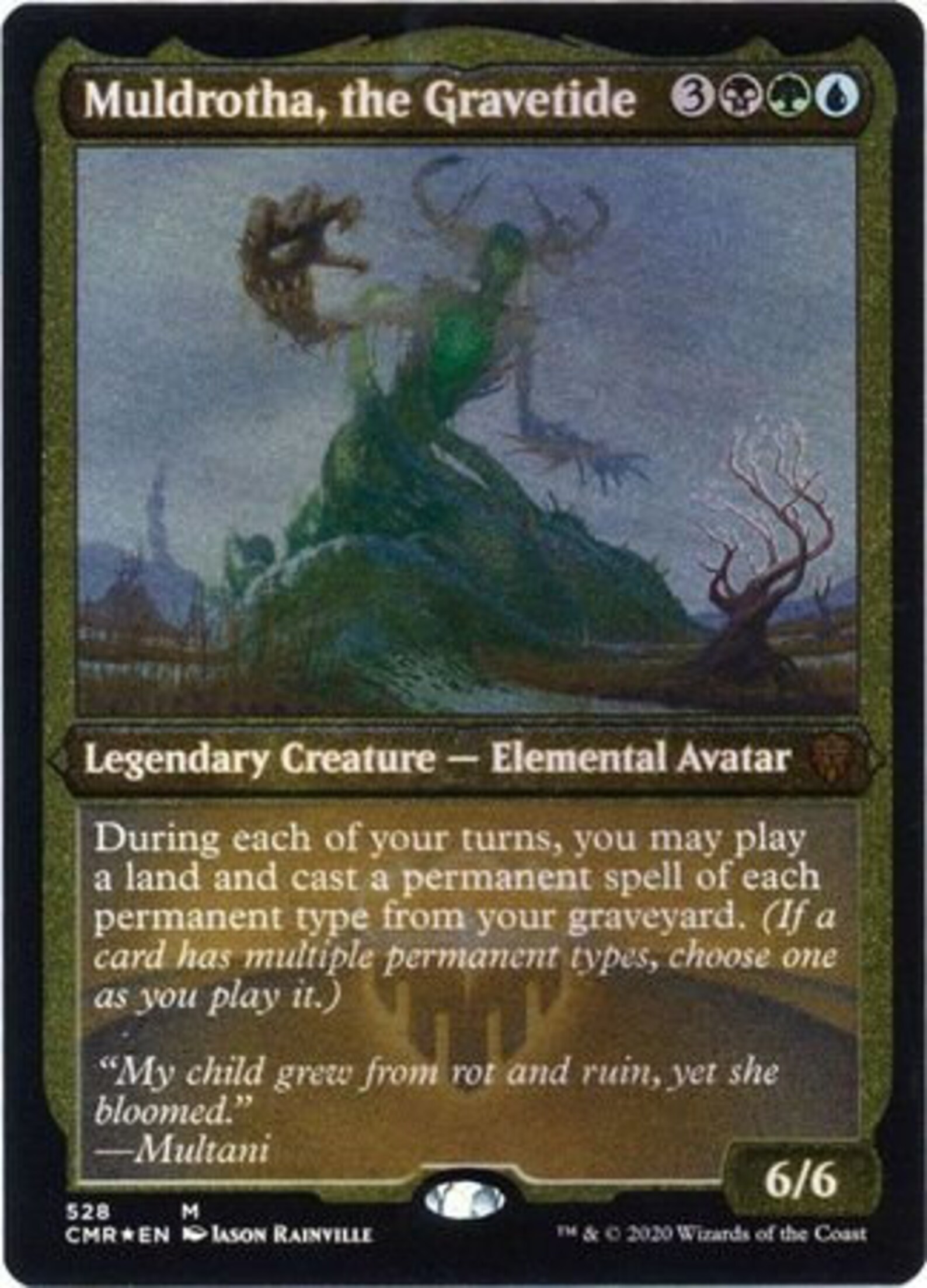 Muldrotha the Gravetide 528 Etched Foil commander Legends Etsy